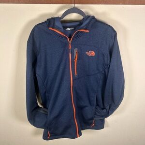 The North Face Canyonlands Jacket Softshell Fleece Hoodie Blue Orange Men L